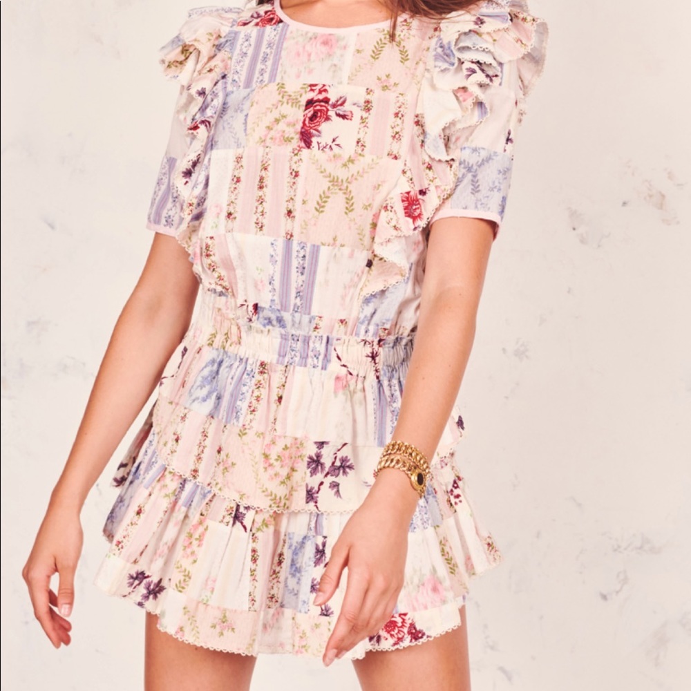 LoveShackFancy Patchwork Natasha Dress size S